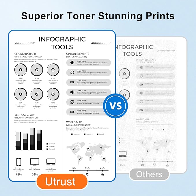 TN760 Toner Cartridge Replacement for Brother TN760 TN-760 TN730 TN-730 Black Toner for HL-L2350DW HL-L2370DW HL-L2395DW MFC-L2710DW MFC-L2750DW DCP-L2550DW Printer (2 Pack)