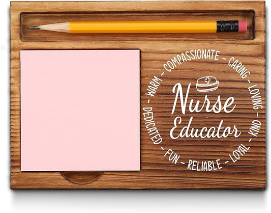 Nurse Educator Gifts, Nurse Educator Sticky Note Holder, Nurse Educator Appreciation Thank You Gifts, Nurse Educator Office Desk Decor Self-Stick Note Pad Holders GAA7