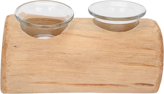 2 Hole Wooden Candle Holder Pastoral Style Simple Elegant Christmas Candleholder Dining Table Decoration