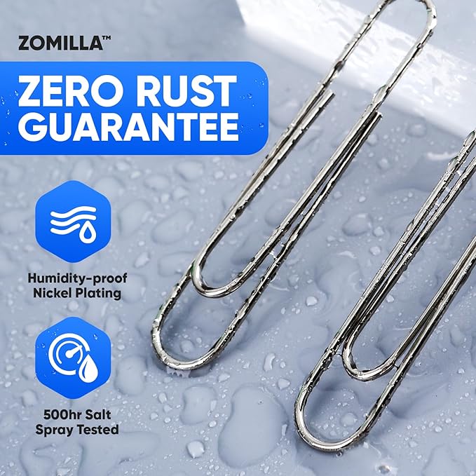 Paper Clips Large, 100pcs 2 Inches Jumbo Paper Clips Silver, Smooth Recyclable Big Paperclips for Office Home School, Stainless Steel Rustproof & Durable Paperclip