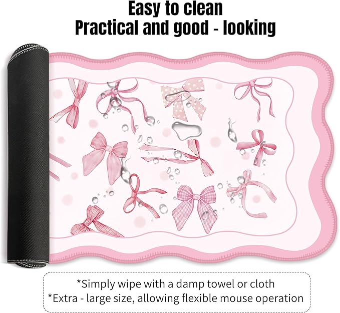 Galdas Gaming Mouse Pad XXL XL Large Long Extended Big Mousepad Non-Slip Rubber Keyboard Mouse Pad with Stitched Edges for Laptop Home Office (35.48x15.75x0.08 Inch)