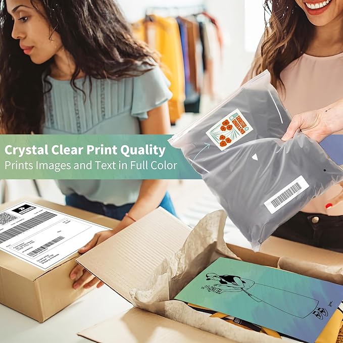 500 Sheets Sticker Paper Matte White, 8.5" x 11" Label Paper for Laser & Inkjet Printer, Full Sheet Label for Shipping Address Mailing