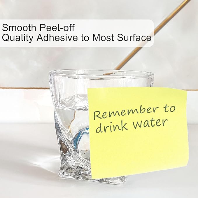 48 Pack 3840 Sheets Pop Up Sticky Notes 3X3 in Bright Color Self Sticky Note Pads Colorful Post Stickies for Office Home School Meeting, 80 Sheets/pad, Yellow