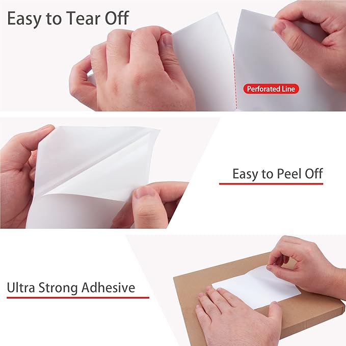 L LIKED 4x6 Direct Thermal Labels, 500pcs Perforated Fanfold, Compatible Zebra & Rollo Printers