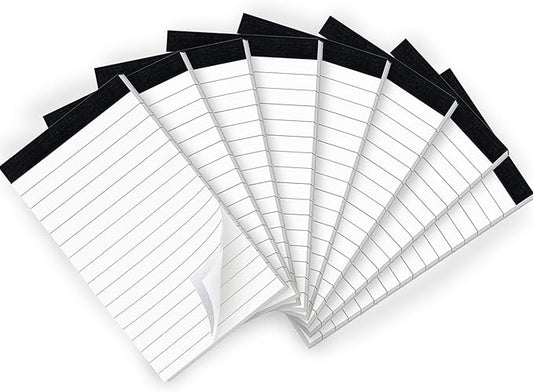 8 Pack Note Pads 3 x 5 Inch small notepads for Business Office Legal Pads, White Small Notepads Writing Pad Mini Notepad with 30 Sheets Lined Paper in Each Note pad