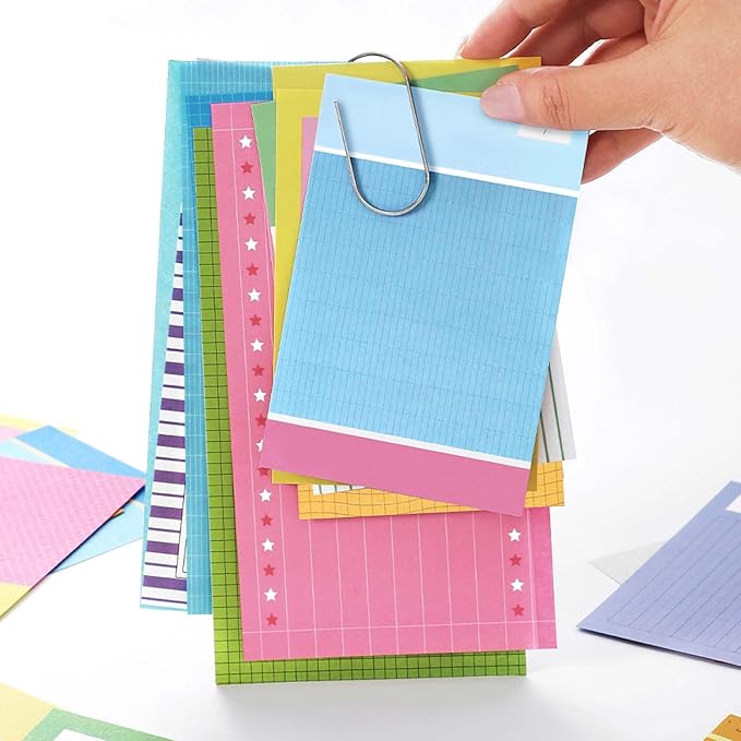 100 Sheets A6 and A7 Refill Paper for Planner,50 Designs Loose Leaf Paper Double-Sided Lined and Blank Journal Inserts for Binder Notebook