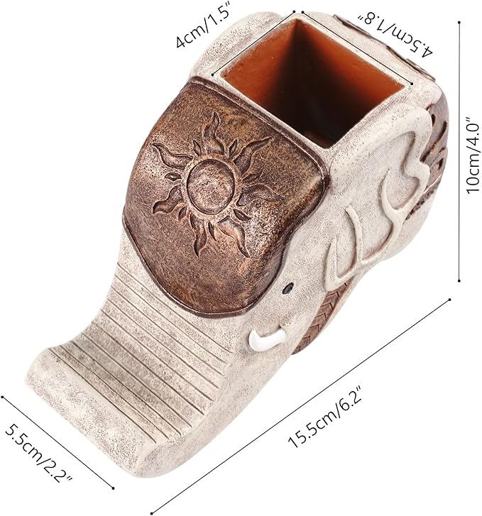 MOKANI Pen Pencil Holder with Phone Stand, Multifunctional Elephant Shaped Desk Organizer Desk Decor Elephant Gifts for Women Cute Desk Accessories Home Office Decoration Thanksgiving Christmas Gift