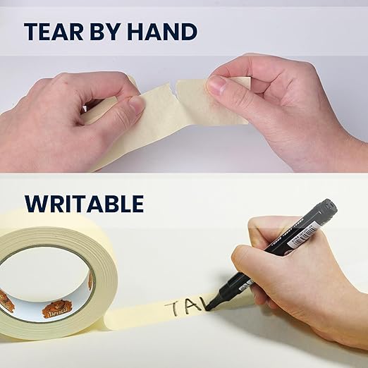 General Purpose Masking Tape Beige White 0.94 Inches x 60 Yards, Bulk Painters Tape for Painting, Labeling, DIY Arts Crafts, Home Office School Projects, 36 Rolls