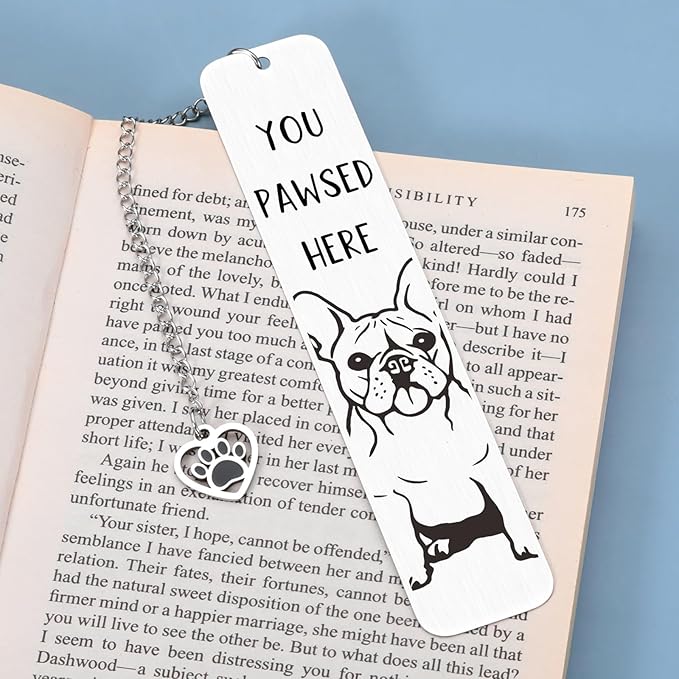 French Bulldog Gifts for Women Dog Lovers, Dog Lovers Gifts for Women, Dog Mom Gifts for Women, Cute Dog Bookmarks Book Club Gifts for Readers Book Lovers Women Men, Book Marks for Reading Women Men