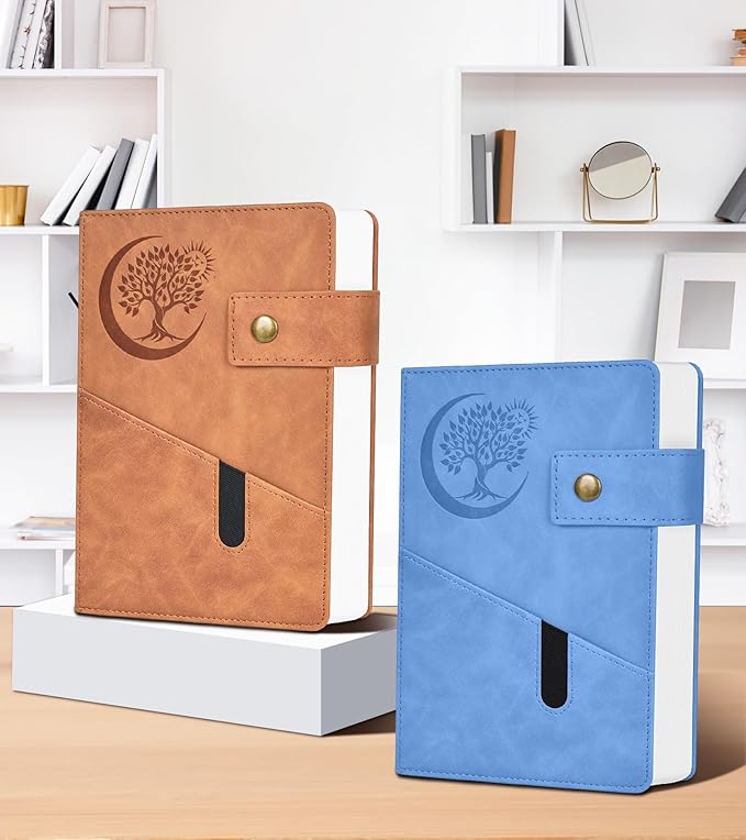 365 Page Thick Lined Journal Notebook for Men Women, A5 Leather Journals for Writing, Hardcover Notebooks for Work, School, Note Taking,Travel, Business,Personal Diary, College Ruled 5.9" x 8.4"