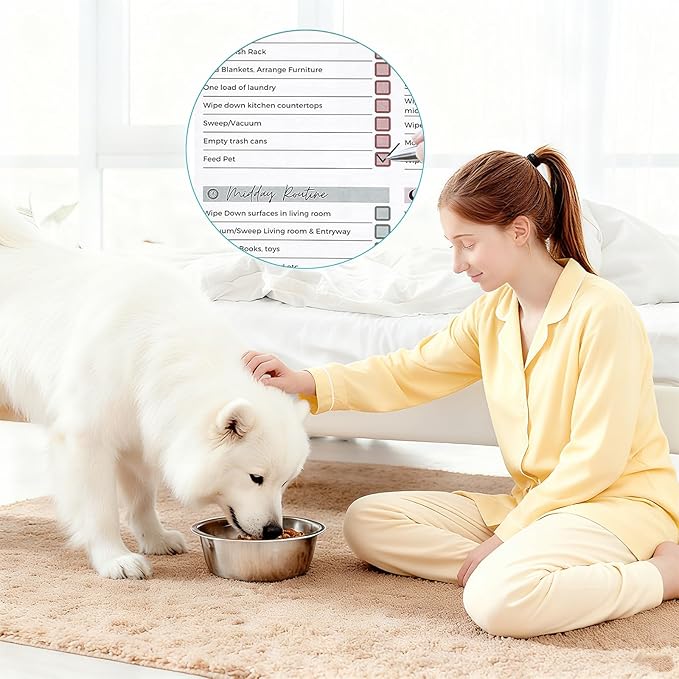 ADHD Cleaning Planner for Adults, Cleaning Planner Daily Weekly Monthly Home Organization & Chore Chart Schedule with Checklists,Household Management System for Women & Men with Focus-Friendly Layout