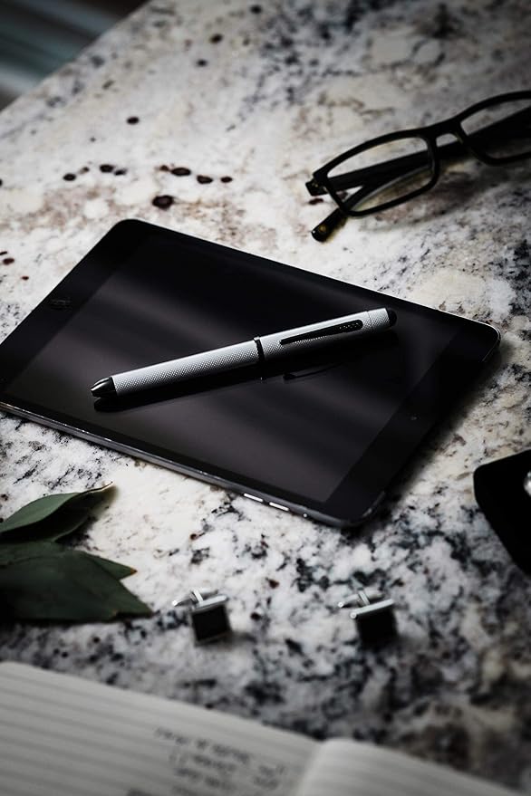 Cross Tech3+ Refillable Tech3+ Presented in a Premium Gift Box - Medium Point, Black Ink, Chrome