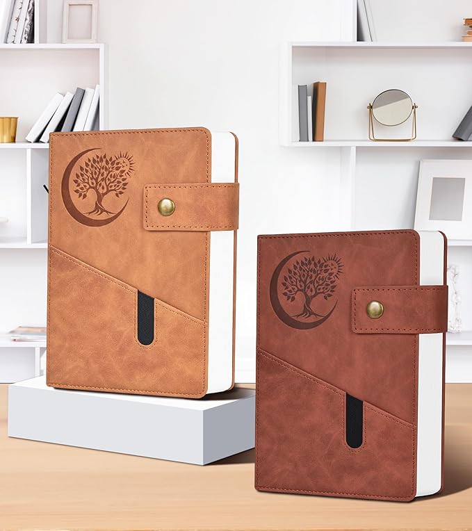 365 Page Thick Lined Journal Notebook for Men Women, A5 Leather Journals for Writing, Hardcover Notebooks for Work, School, Note Taking,Travel, Business,Personal Diary, College Ruled 5.9" x 8.4"