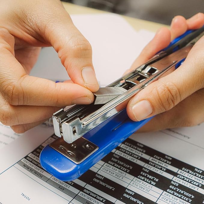 M&G Office Desktop Stapler, 25 Sheet Capacity Basic Staplers Jam Free Standard Stapler Office Accessories Supplies with Two Binding Modes for Home Office Classroom, Black, 1 Pcs