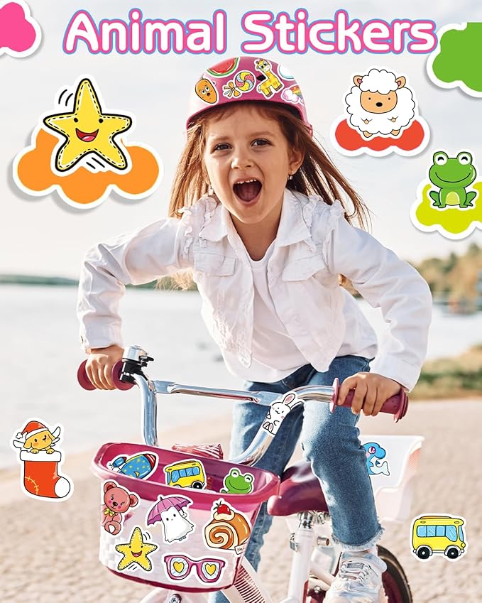 300Pcs Aesthetic Stickers for Adults Teens Kids, Boho Water Bottle Stickers,Cute Bulk Kawaii Sticker, Waterproof Vinyl Preppy Laptop Phone Guitar Sticker for Girls Womens