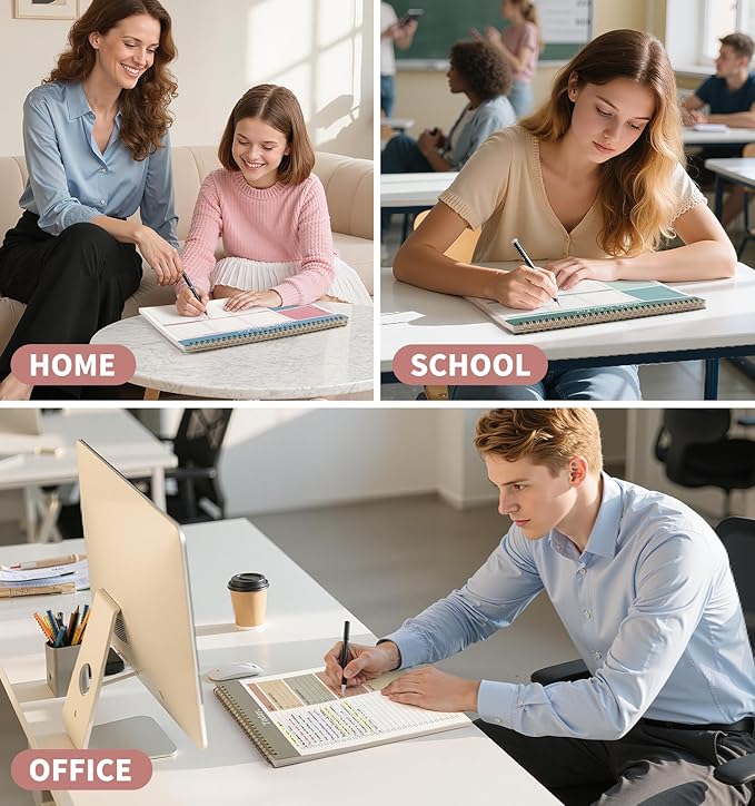 To Do List Notepad, 52 Undated Sheets （8.5"×11"）Duplex-printed Daily Planner For Work Home School Office Desk Accessories Supplies & Goal Setting Tasks-RED