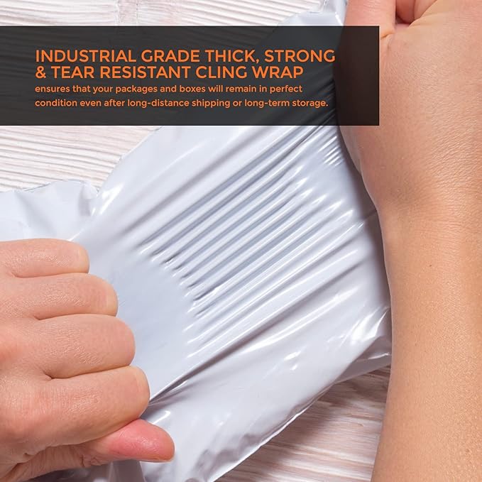 PackageZoom Poly Mailers 9x12 100 Pcs Self-Seal Shipping Envelopes For Businesses, Strong Adhesive Mailing Bags, Tear & Water-Resistant Protective Shipping Bags Light Grey