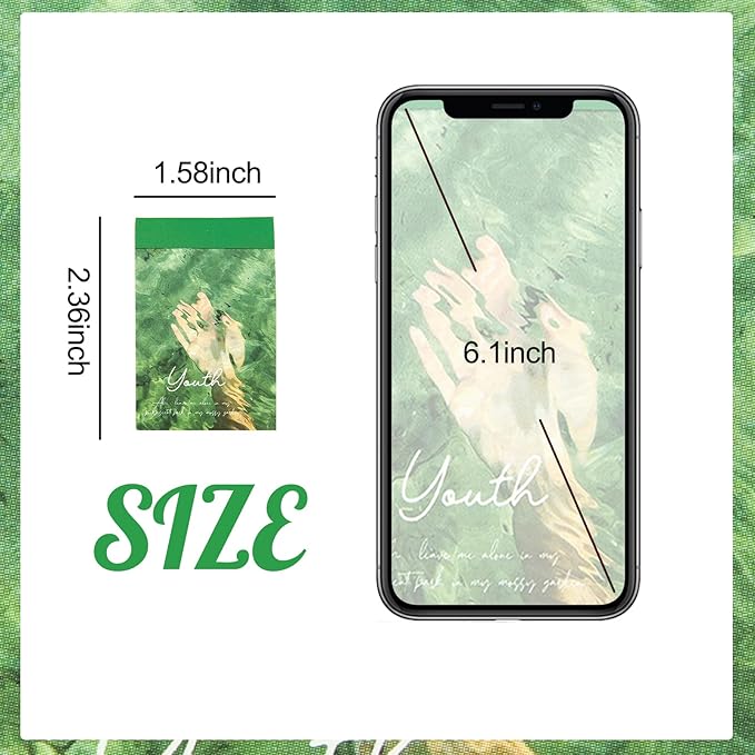 6 Sets 300 Pcs Washi Stickers Set Cute Aesthetic Sticker Book for Journaling, DIY Decorative Paper Sticker Decals for Bullet Journal Art Scrapbooking Diary Card Craft Gift Album Notebook Stationery