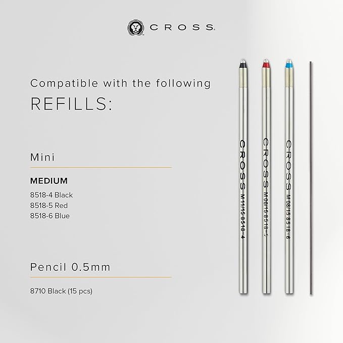 Cross Tech3+ Refillable Tech3+ Presented in a Premium Gift Box - Medium Point, Black Ink, Lustrous Chrome