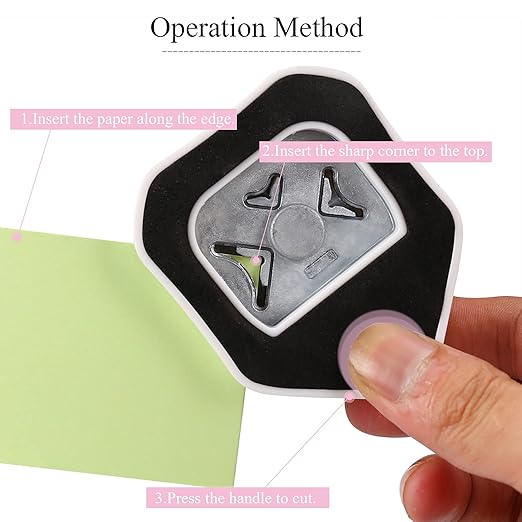 LOONENG 3 Way Corner Rounder Punch, 4mm, 7mm, 10mm 3 in 1 Corner Cutter for Paper Crafts, Laminator, Cardstock, DIY Projects, Photocards, Card Making and Scrapbooking