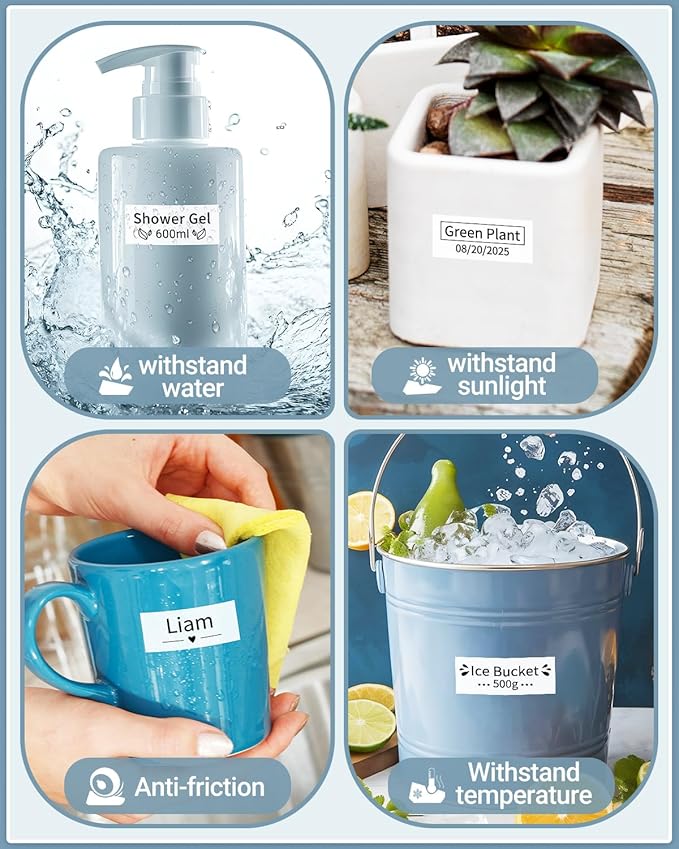 Markdomain Compatible TZe-251 TZe TZ 24mm 0.94 Black on White Label Tape Replacement for Brother PTD600 PTD600VP PTP700 PTP710BT PTP750W P Touch 24mm.94 White TZE251 TZ-251 Label Refills, 6-Pack