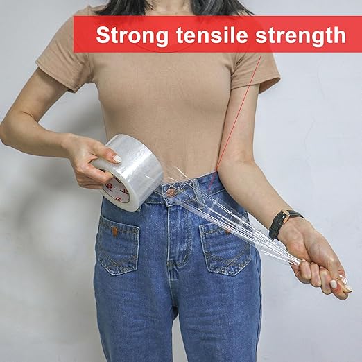 BOMEI PACK 3" Heavy Duty Packing Tape - 3 inch x 110 Yards, 2.4 mil Thick, Clear 3 Inch Wide Package Tape 6 Rolls, Total 660Y for Shipping, Mailing, Moving & Storage