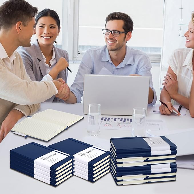 20 Pack Journals for Writing College Ruled Notebooks Journal in Bulk, Hardcover Notebooks (200Pages) for Note Talking, Lined Bullet Journals for Home School Office, 5.7"x8.4", Navy