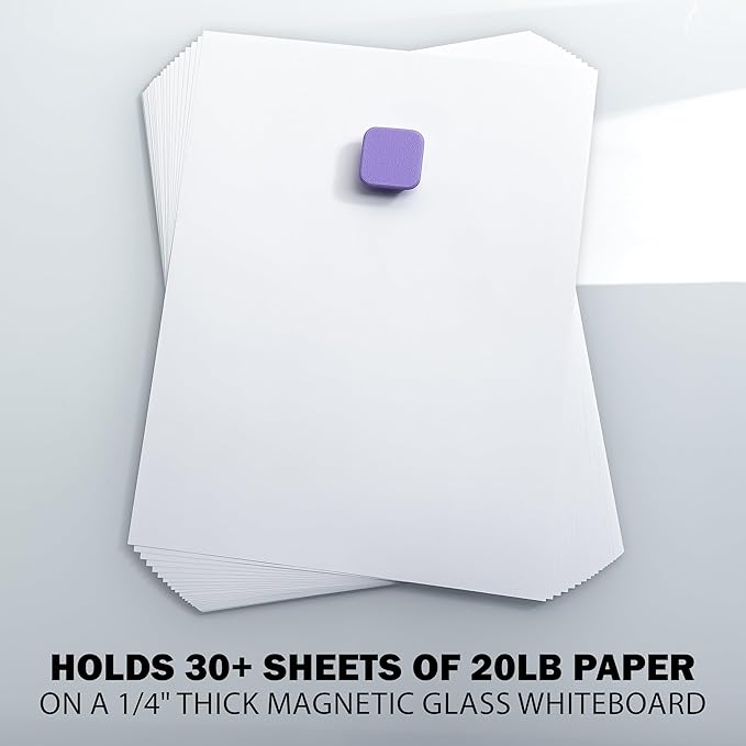 Glassboard Studio MiniBar Magnet - Strong Neodymium Rare Earth Magnets for Fridge, Whiteboard, Locker & Magnetic Glassboards - Ideal for Crafting & Office Use - Strong Fridge Magnets (Cobalt Blue, 2)