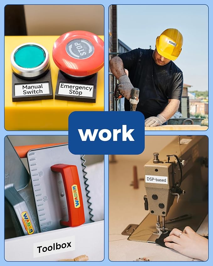 Label KINGDOM TZe-251 24mm Label Maker Tape Compatible with Brother P-Touch TZ 251, 24mm 0.94" Laminated Tz Tape for PT-D600 PT-D610BT PT-P700 PT-P710BT, 5 Pack