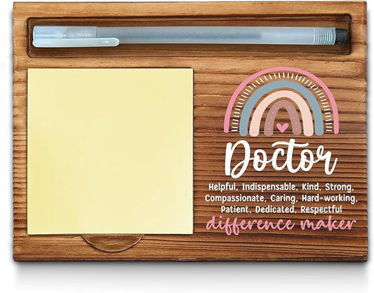 Doctor Sticky Note Holder, Doctor Office Decor, Doctor Gifts, Doctor Thank You Appreciation Gifts for Women Self-Stick Note Pad Holders WPP12