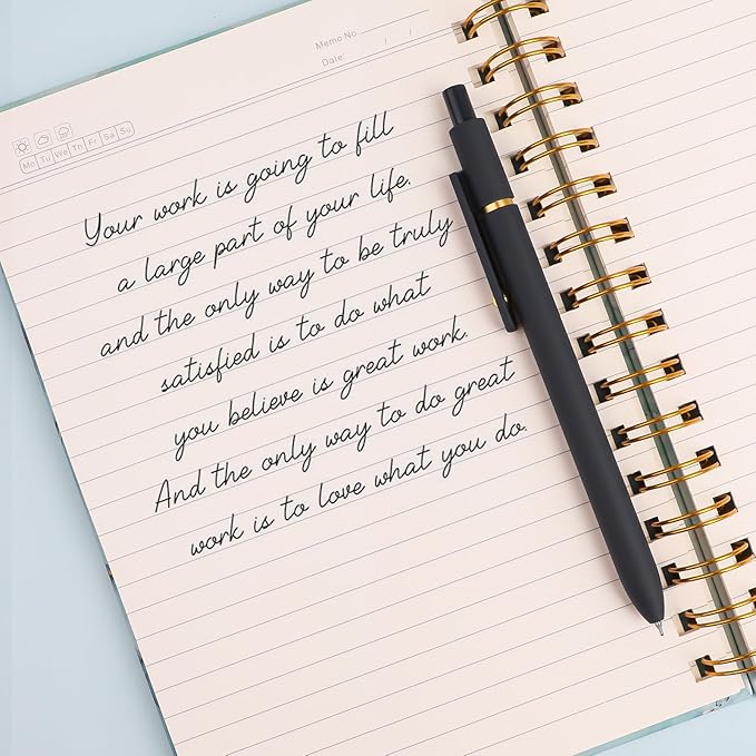 Ddaowanx Gel Pens, 0.7mm Quick Dry Black Ink,Fine Point Smooth Writing Pens,Office School Supplies,Gifts for Women Man(6Pcs Black White Gray, Black)