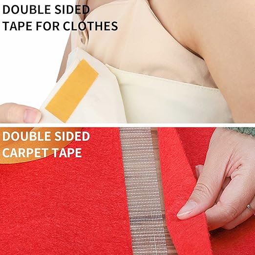 Birllaid Double Sided Fabric Tape Heavy Duty,Double Stick Carpet Tape,Fabric Tape Multifunctional Double Sided 1inch/2inchx33FT10m High Stickness Strong 2 Sided Tape 2 Rolls