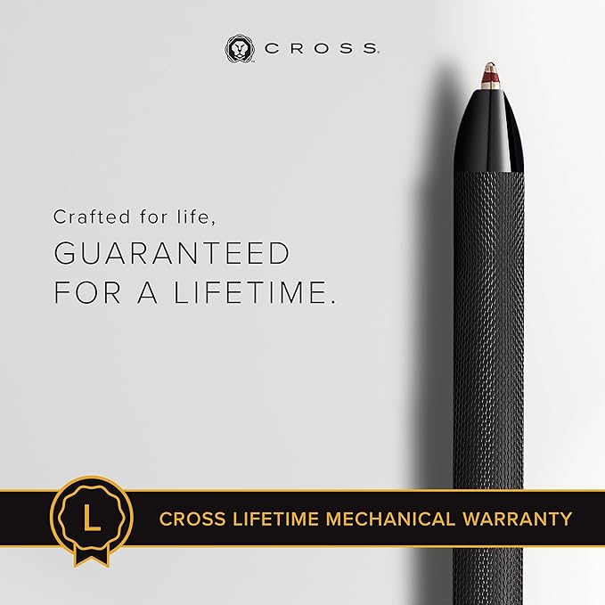 Cross Tech3+ Refillable Tech3+ Presented in a Premium Gift Box - Medium Point, Black Ink, Black