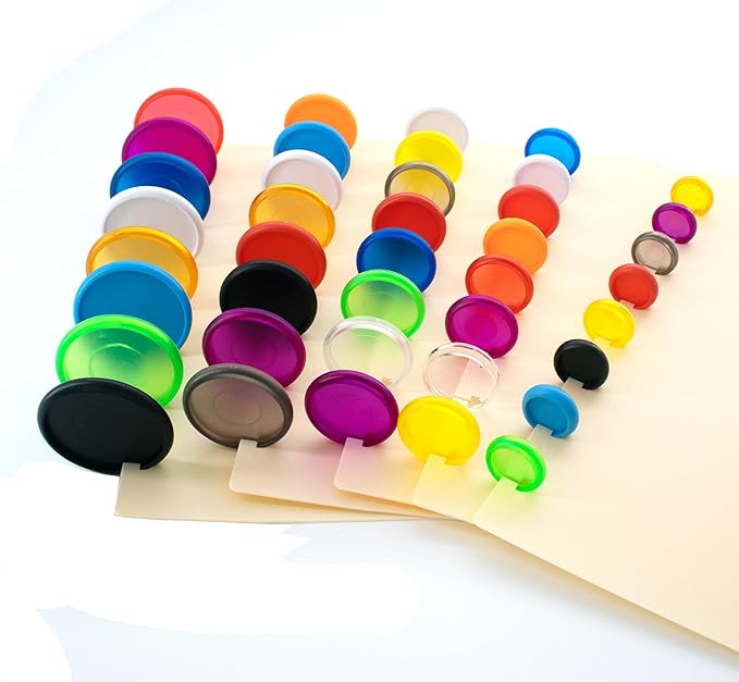 100pcs Discbound Notebook Discs DIY Planner Accessories fits for Tul,Levenger,Arc,Happy Planner,Talia(Solid & Clear Mixed,0.7inch/18mm)