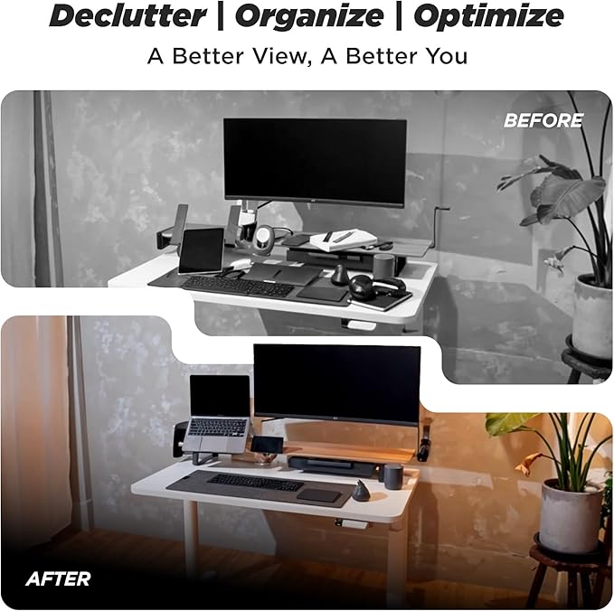 Moodular Add-ons Laptop Tray Stand [Accessory Only - Requires Moodular Wooden Monitor Stand Slide Rails for Use] Black MSA-LT