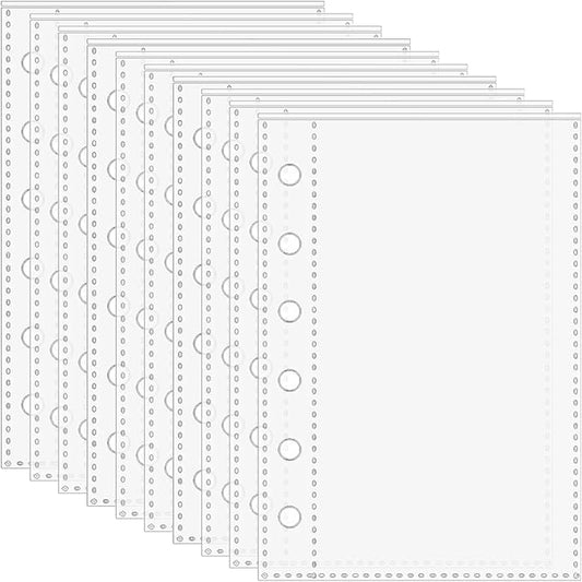 10Pcs Binder Pockets 6-Holes Clear A7 Planner Inserts Moisture-Proof & Water-Resistant Binder Inserts for Photos Cards Bills More A7 Planner
