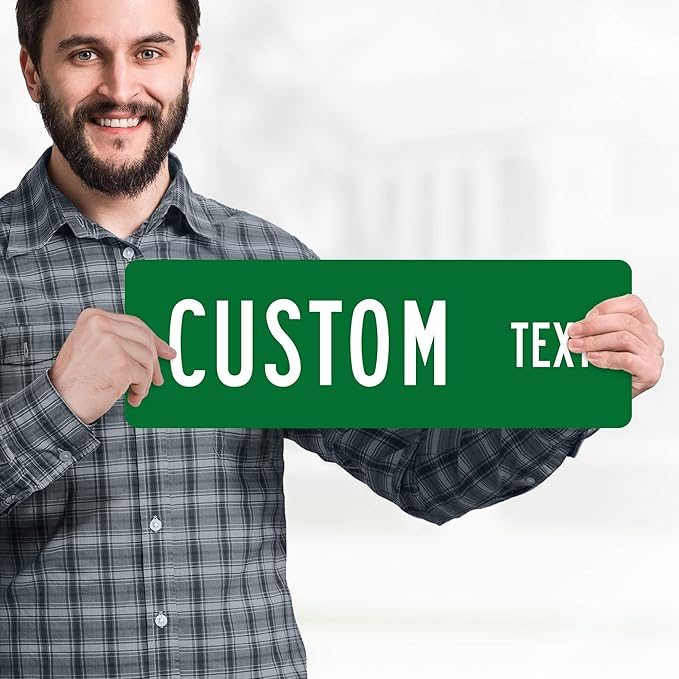 Custom Street Sign, Road Sign, Address Sign, 8 Colors, Reflective Option, Mounting Options, 6x18 Inch, Thick Rust-Free AlumaBond, USA Made by My Sign Center, (Classic)