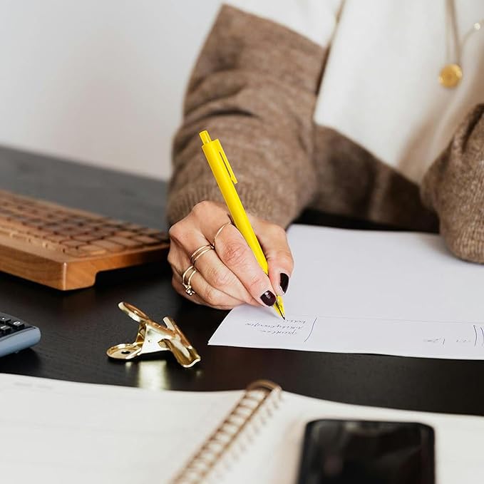 CRYLLIS Pens Bulk, 100Pack Black Pens,Black Ink Ballpoint Pens for Smooth Writing,No Smear,Office Supplies,Back to School Gifts,School Teacher,1.0mm