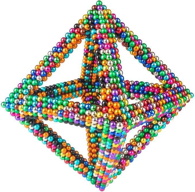 1000pcs Upgrade Balls Original Balls Creative 3D Fidget Building Desk Toy for Stress Relief Beads Putty Toy Slime (10Color-3MM-1000pcs)