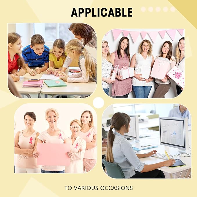 Fulmoon 50 Pcs Ballpoint Pens Bulk Retractable Comfortable Writing Pens Cute Back to School Supplies in Medium Point 1.0 mm for Teacher Student Bridal Shower Baby Shower (Light Yellow)