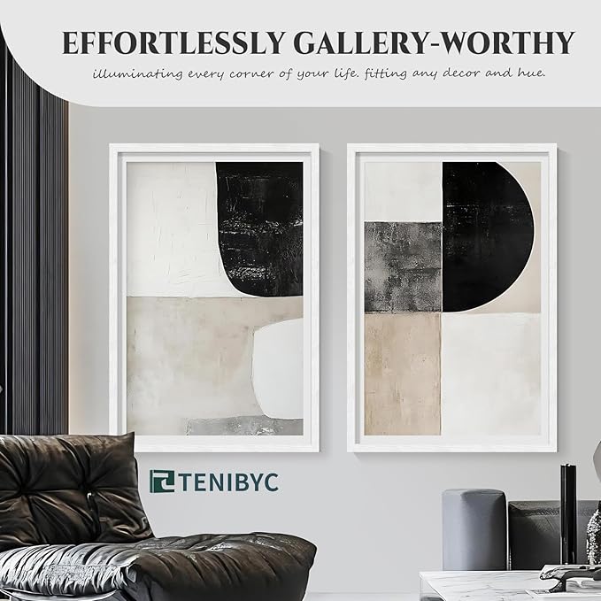 24x36 Poster Frame 4 Pack - White Solid Wood Picture Photo Frame - Woodgrain Series - Room, Office, Gallery, Studio Display - Wall Hanging