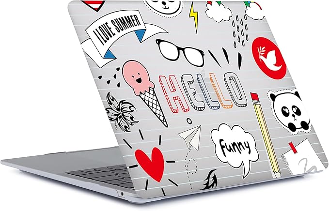 Case Compatible with MacBook Pro 15 Inch 2015 2014 2013 2012 Model A1398, Plastic Hard Shell Protective Case Cover & Keyboard Protector for Mac Pro Retina 15 Old Version - Funny Summer