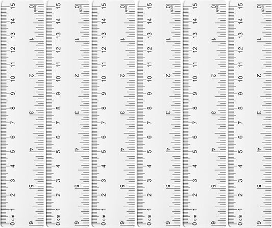 Zonon 6 Pcs 6 Inch Ruler Bulk Clear Plastic Flexible Straight Metric Rulers with Centimeters and Inches Drafting Measuring Tool for Classroom School Students Education