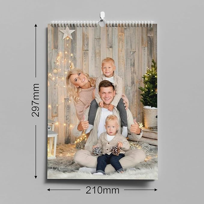 Custom Photo Wall Calendar 2026 - Personalized Family & Office Photo, Print Your 13 Memories Custom - Perfect for Parties, Birthdays & Christmas Gifts