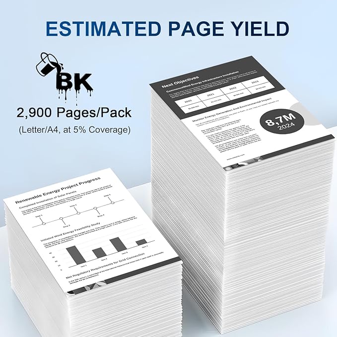 148A Black Toner Cartridges Compatible 148A W1480A 148X W1480X(with Chip) for Pro 4001dw 4001dn 4001n MFP 4101fdw 4101fdn Printer(2 Pack)