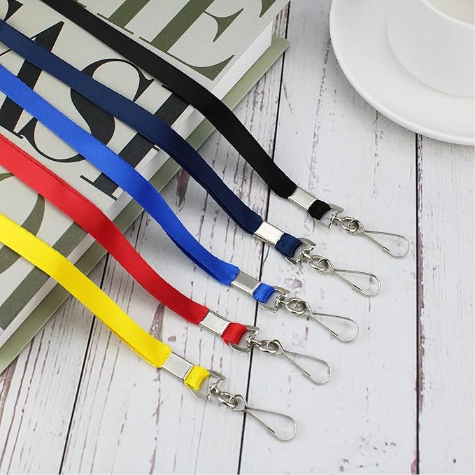Yellow Lanyards Bulk 50 packs Lanyards for ID Badges,Lanyards with Swivel Hook Clips for Name Tag Lanyard ID Holder