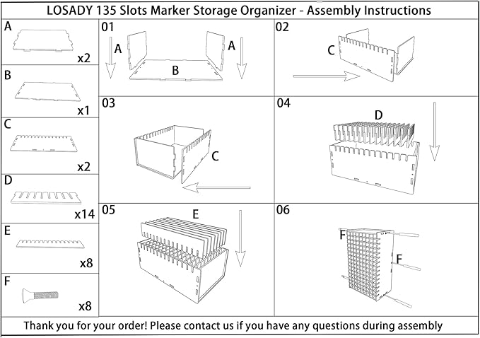 Marker Organizer, 135-Slot Marker Holder with Adjustable Dividers, Marker Storage Organizer for Desk, Home, Office, Craft Room, and Classroom