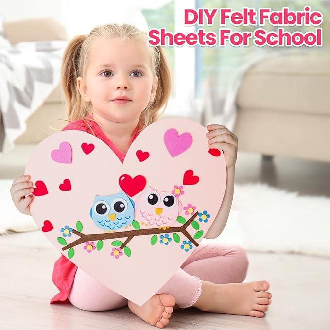 Reginary 120 Pcs 12 x 8 Inch Felt Sheets for Craft 40 Assorted Color Felt Squares Stiff Paper for Back to School Fall Thanksgiving Halloween Xmas DIY Craft Sewing Patchwork (Classic)