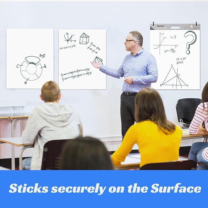 Nortix Sticky Easel Pads, Upgraded Versatile Tabletop Sticky Easel Pad with Dry Erase Surface for Meeting/Training/Doodling, 20x23 Inches, 20 Sheets/Pad, 2 Pads