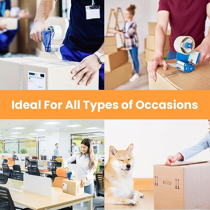 Clear Packing Tape 12 Rolls, Heavy Duty Shipping Tape 1.88 Inch x 55 Yard Packaging Tape 2.6mil Thick Transparent Tape Refills for Moving, Storage, Sealing, 660 Total Yards